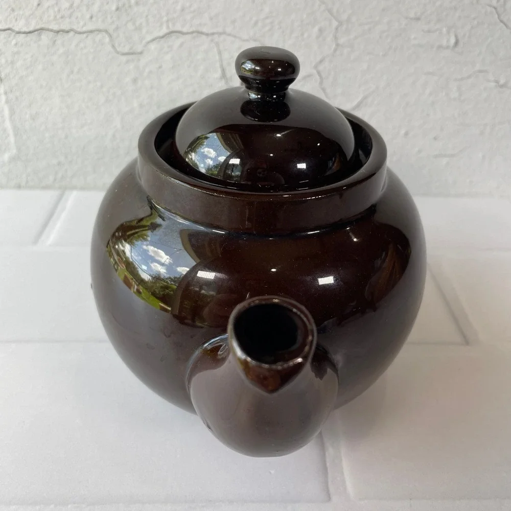 Vintage 1920s ALB Alcock Lindley & Bloore Brown Betty Teapot Made in England